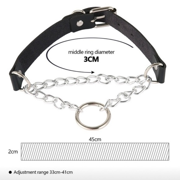 LAST! NEW steampunk goth chain silver choker gold - Picture 5 of 5